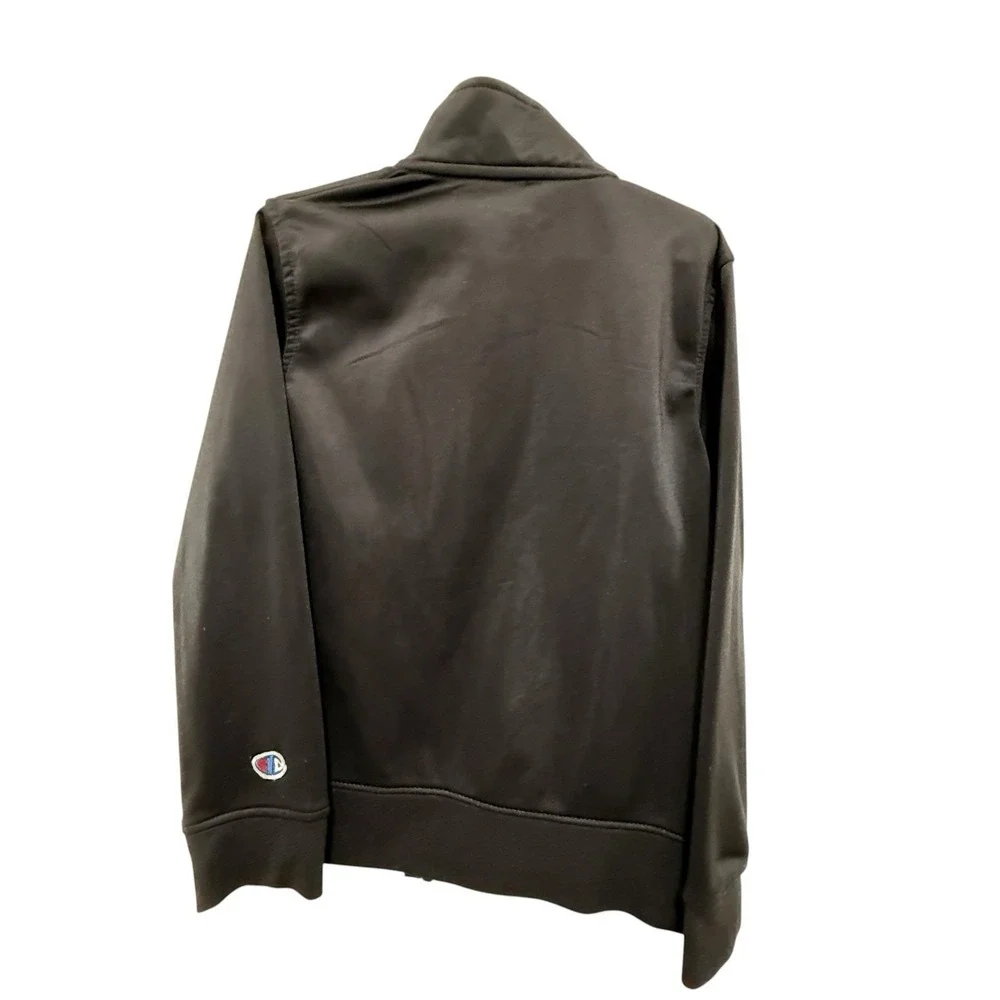 Champion Boys Full Zip Track Jacket 7 Black and Grey Logo